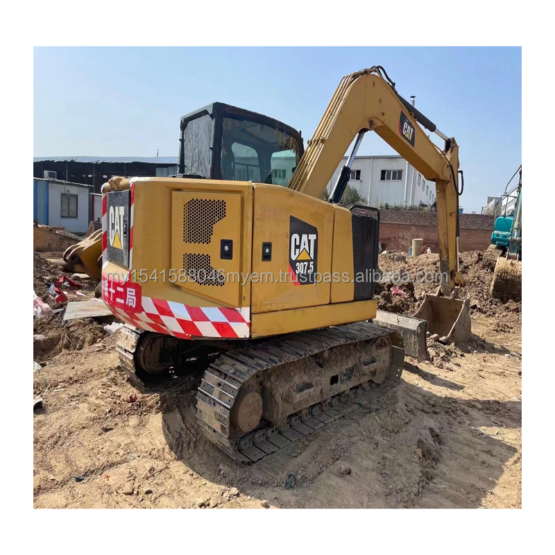 MINI Size JAPANESE Used Excavator CAT 307.5 7TON Hydraulic Excavator DIGGER MACHINE with power wheel CAT307 CAT308 CAT307