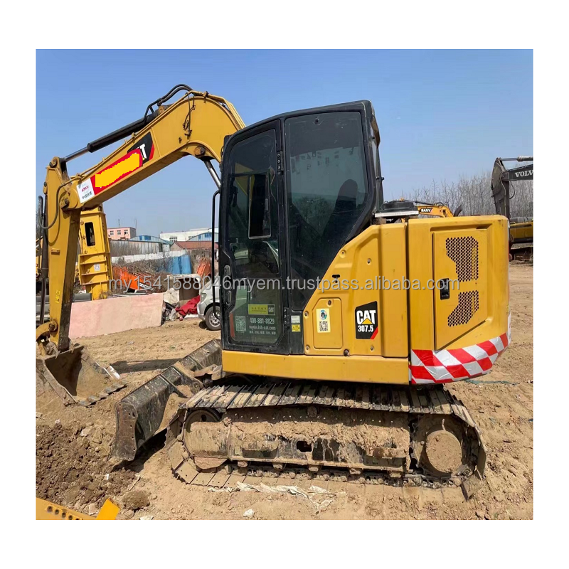 MINI Size JAPANESE Used Excavator CAT 307.5 7TON Hydraulic Excavator DIGGER MACHINE with power wheel CAT307 CAT308 CAT307