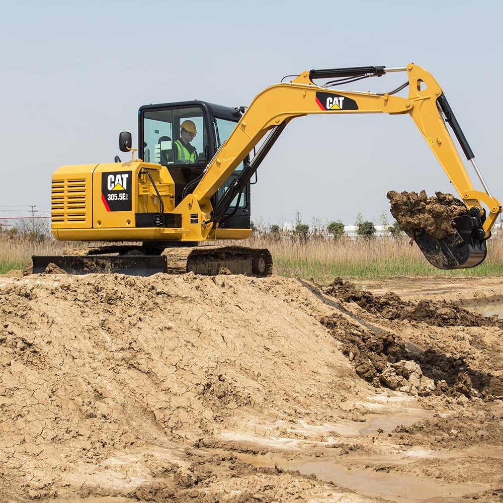 Used 5 ton Caterpillar CAT crawler excavator 305.5E2 mini excavator towable backhoe