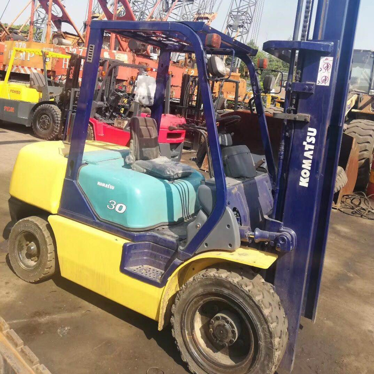 Used good price Diesel FD50 Komatsu 5 ton forklift cheap sale