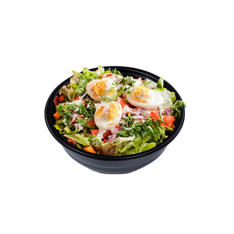 Customized black /red /colorful Plastic Disposable Donburi Rice Ramen Noodle Bowl With Lid