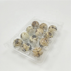 Customized wholesale PVC transparent blister packaging 12 holes plastic quail egg tray