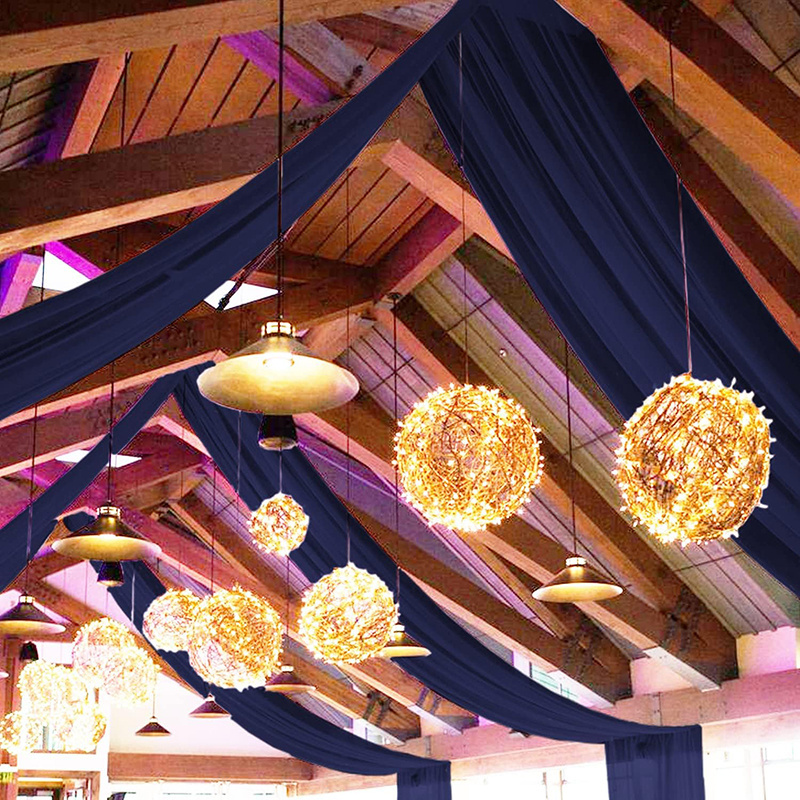 Draping Fabric on Ceiling Easy and Elegant Solution for Venue Decor