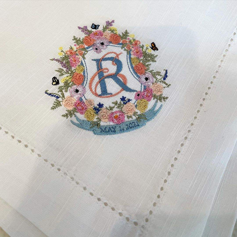 Factory Price Manufacturing Embroidered Napkins 100% Linen With Handmade Napkins Modern Printed Napkins