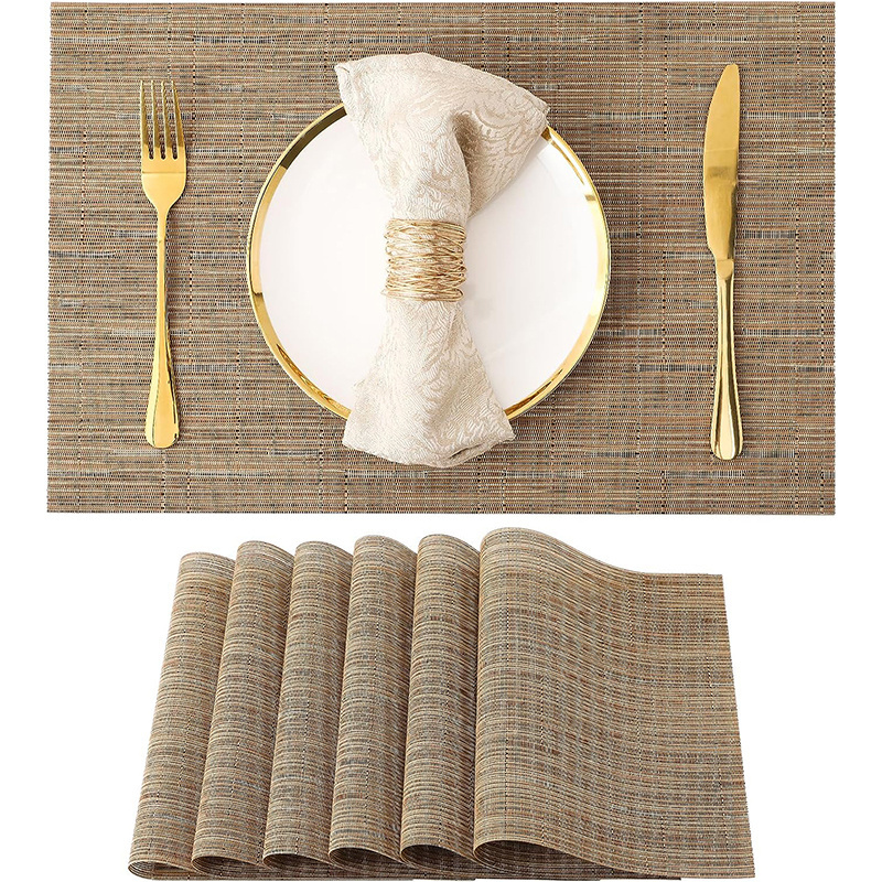 cotton dining table rattan wicker silicone wedding pvc place mat plastics seagrass place mats