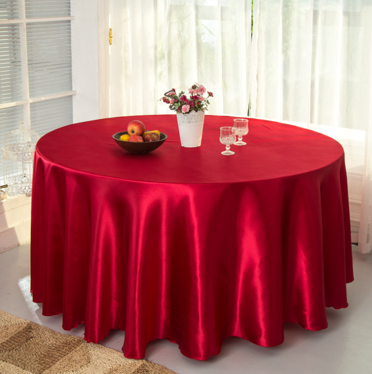 Table Cloth Red Satin Banquet Wedding Tablecloth White Rectangle Plaid Cloths  Emerald Green Round Table Cloth