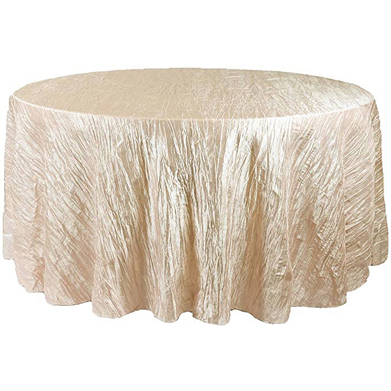 Wedding Colorful  Party Table Cloths Round  For Clothes Green  Table Cloths Crinkle Wholesale Taffeta Table Cloth