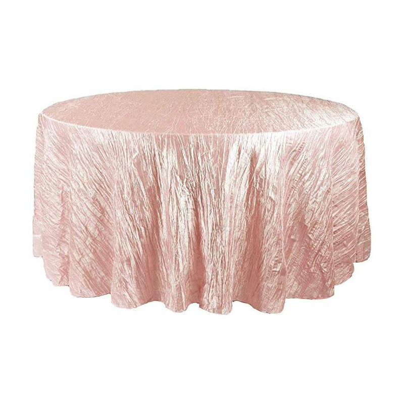 Event Decoration Leaf Petal Taffeta Banquet Customizable Round Event Table Cloths American Style Crinkle Taffeta Table Cloth