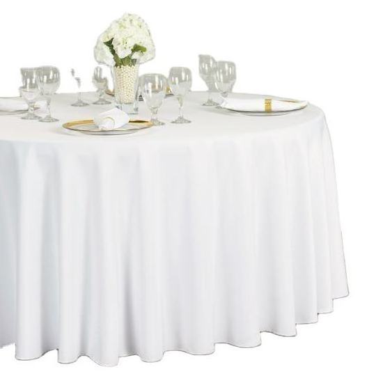 Tablecloth Plain Table Clothes Cheap Wholesale Plain Dyed Price White Table Cloth Round Wedding Table Cloth