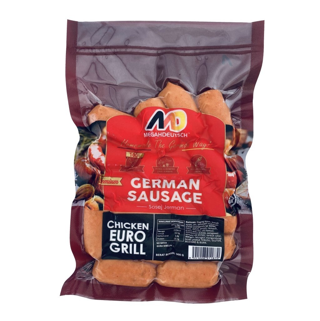 Euro Grill Sausage Authentic German Taste Infused with Local Flavors Savory indulgence Sizzling sausages Halal