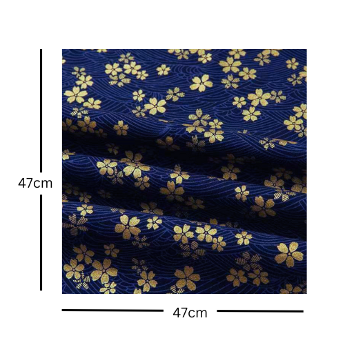 glister gold stamping navy sakura cotton voile kahn tana liberty london fabric gift packaging square scarf bandana shawl hijab