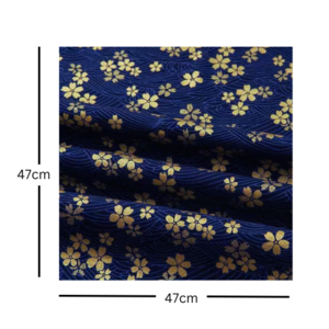 glister gold stamping navy sakura cotton voile kahn tana liberty london fabric gift packaging square scarf bandana shawl hijab