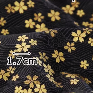 glister gold stamping sakura cotton voile furoshiki fabric gift packaging square scarf shawl hijab tudung printed bandana DIY