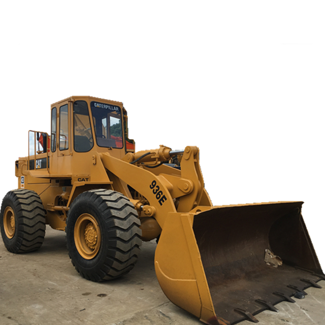 used cat wheel loader 936 936E caterpillar equipment with large bucket in good condition for sale at cheap price