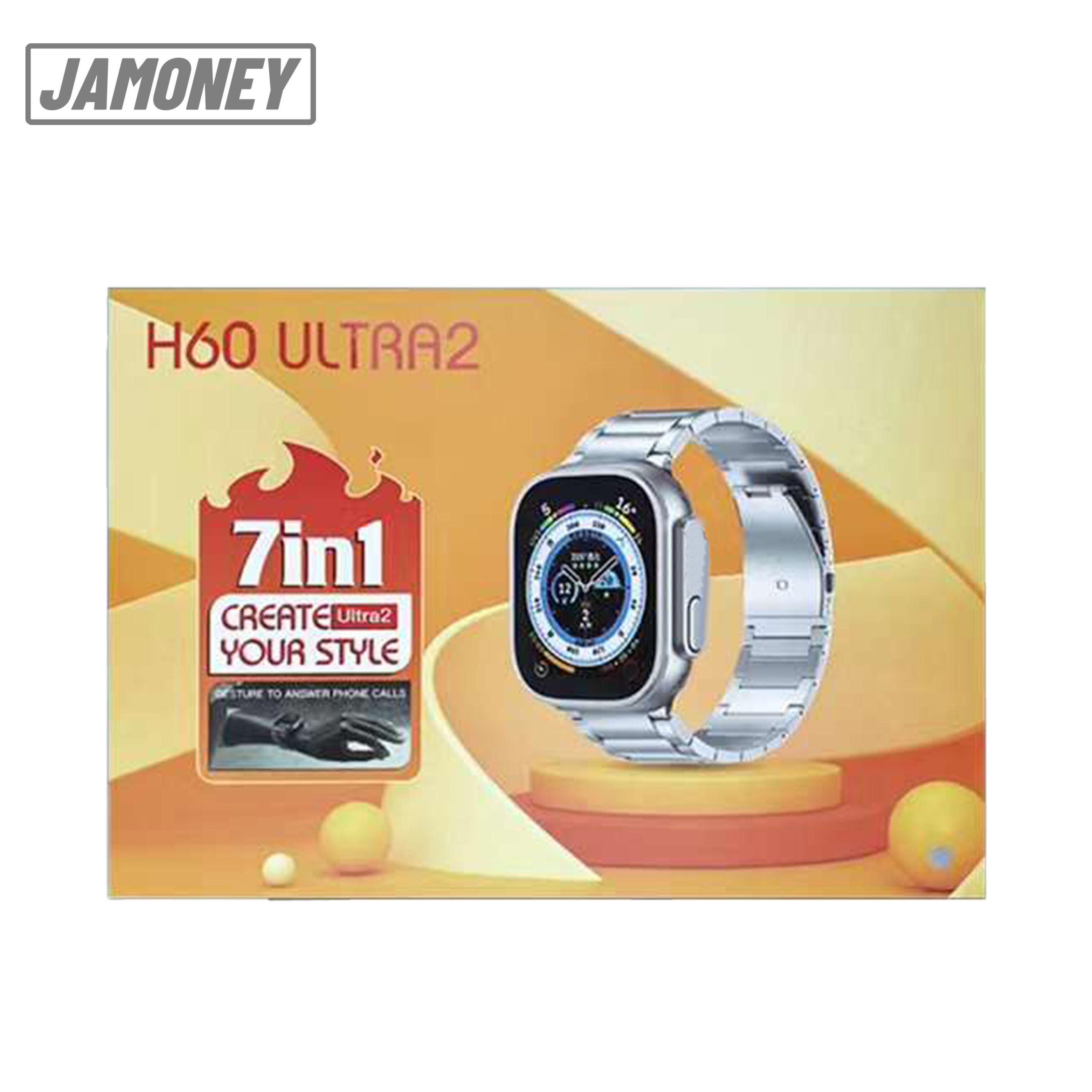 2024 New H60 Ultra 2 Smart Watch 7 in 1 with Wireless Charge Heart Rate Waterproof Fitness Tracker Reloj S9 Ultra S100 HK8 T900