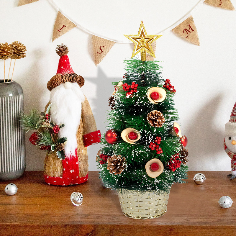 Artificial Christmas Tree Decorations  Creative  Red Fruit Pine Cone Ornament Christmas Village DIY Decor Craft For Home