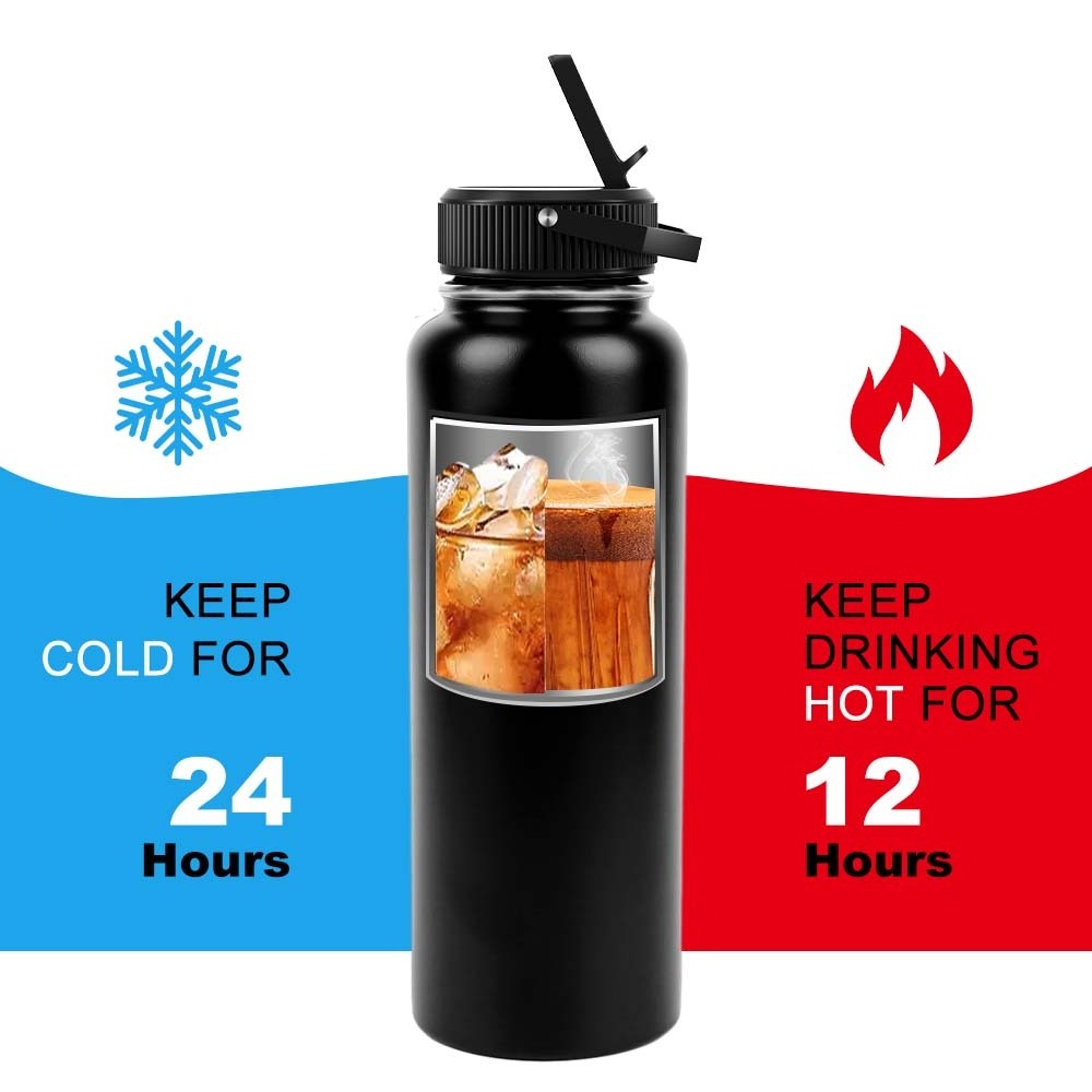 Hot Sales Business Gift 12 24 32 40 64 Oz 1 l Metal Stainless Steel Gym 1l Water Bottle With Straw And Handle