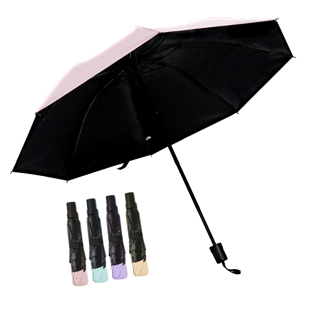 Cheap High Quality Three-Folding Travel Telescopic Automatic Umbrella With UV For Adults