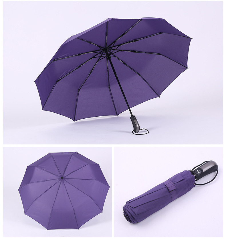 Portable Automatic Open Close Folding Umbrellas  Automatic Umbrella With Logo For Promotion