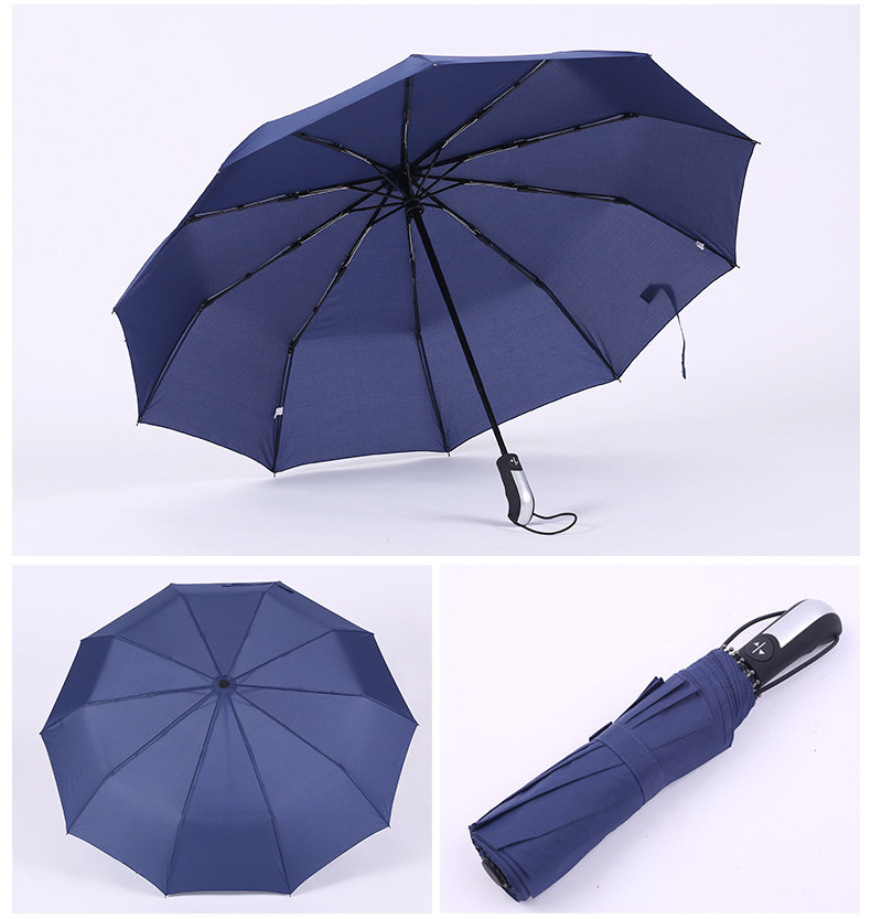 Portable Automatic Open Close Folding Umbrellas  Automatic Umbrella With Logo For Promotion