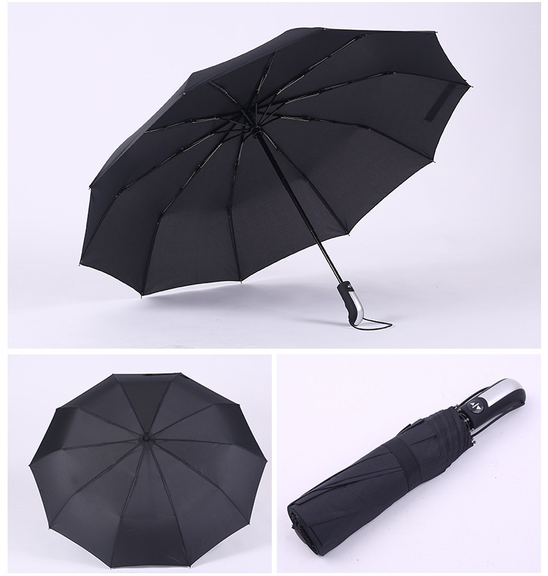 Three-Folding Custom Umbrellas High Quality Travel Automatic Umbrella With logo For Promotion