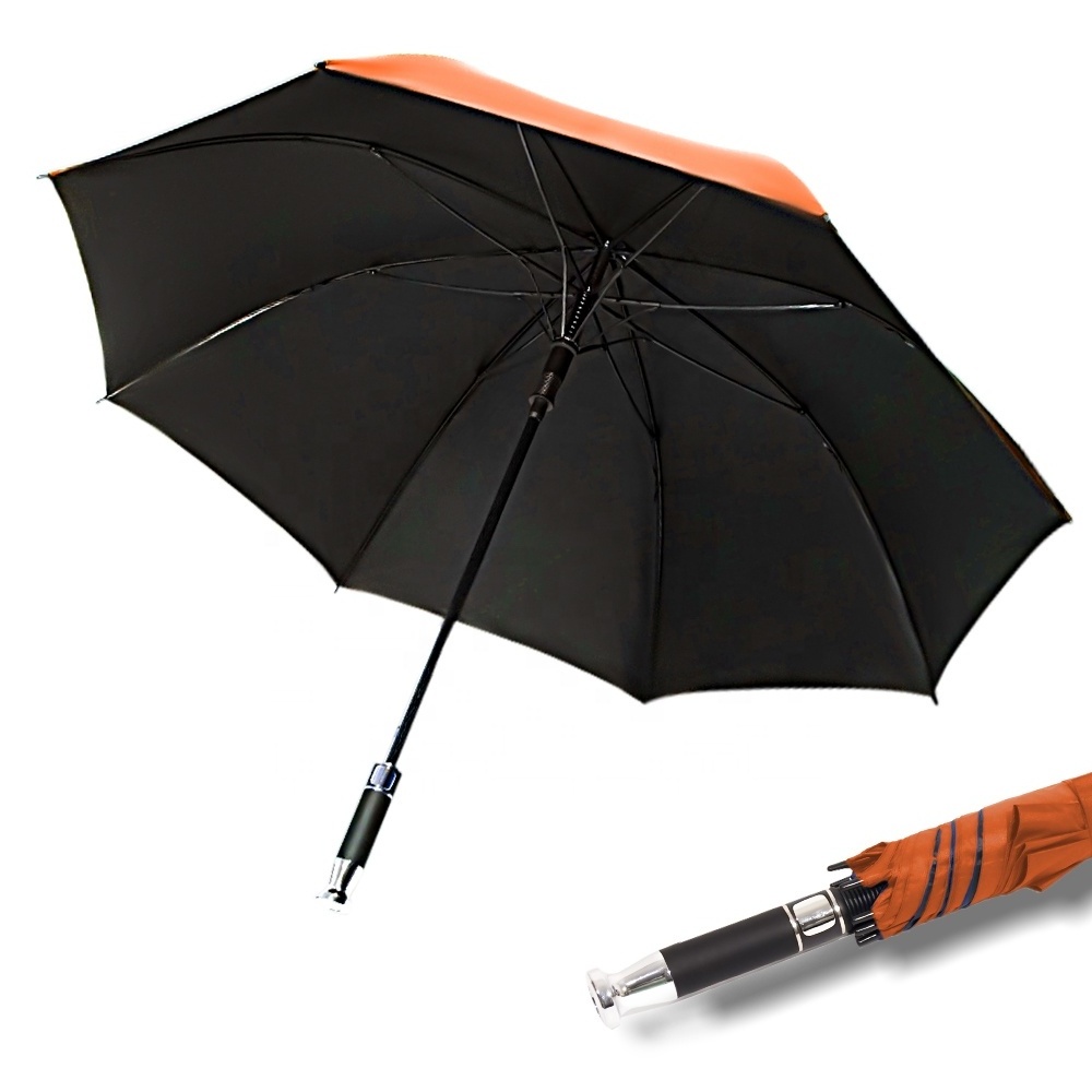 190T Pongee Proof Custom Logo Straight Golf Umbrella For Promotion With Logo Prints