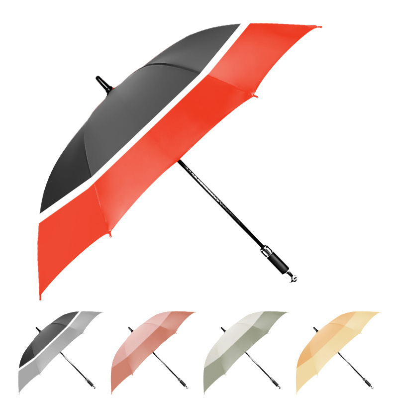 27inch 30 inch High Quality Windproof Waterproof Stick Straight Golf Umbrella With Custom Logo For The Rain