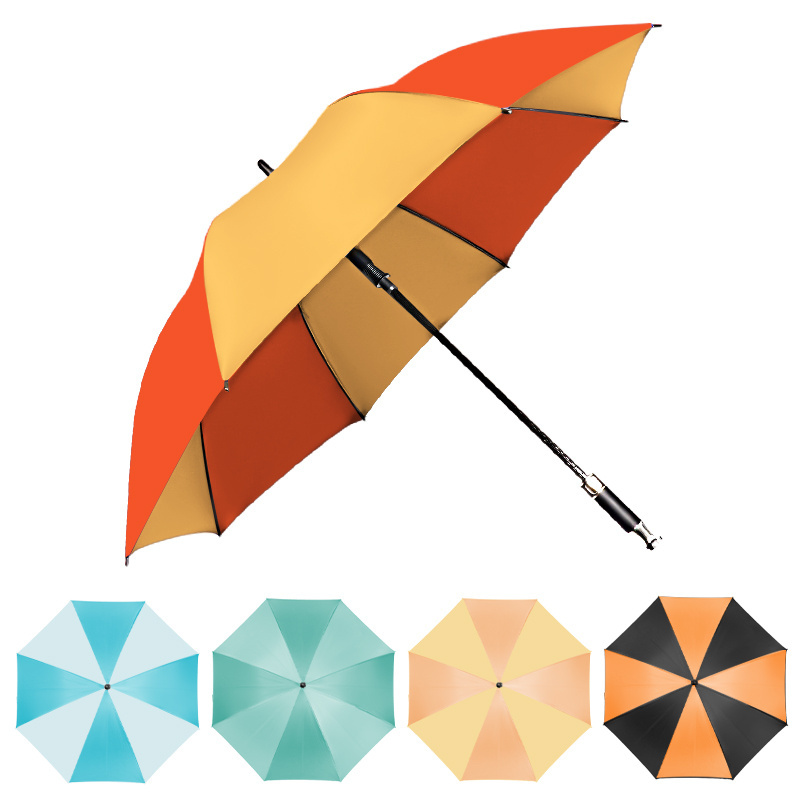 27inch 30 inch High Quality Windproof Waterproof Stick Straight Golf Umbrella With Custom Logo For The Rain