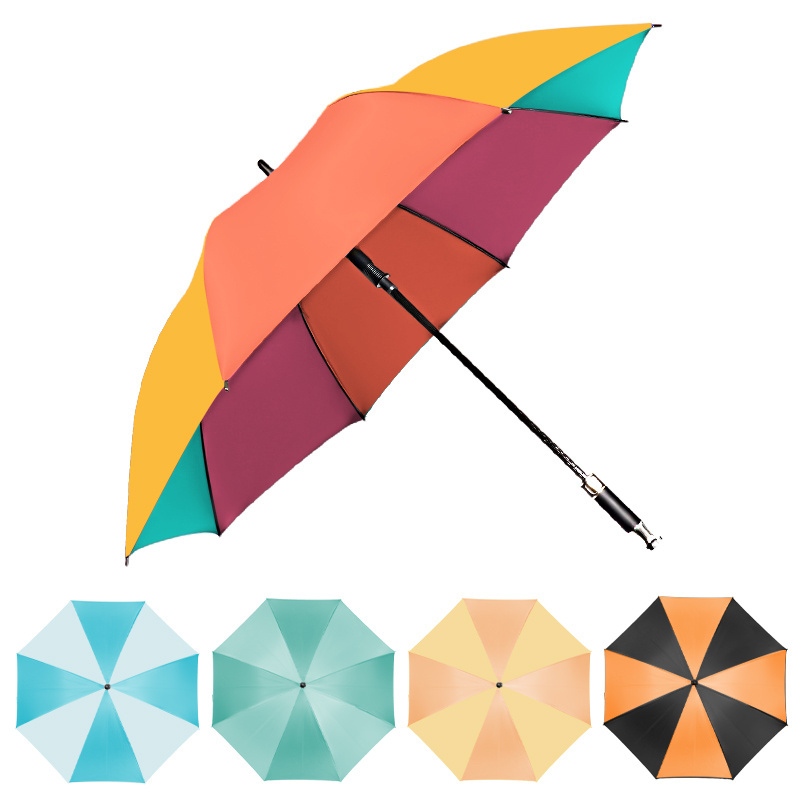 27inch 30 inch High Quality Windproof Waterproof Stick Straight Golf Umbrella With Custom Logo For The Rain