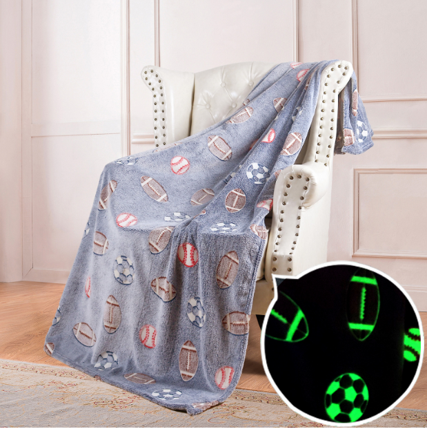 Moon Star Glow In The Dark Blanket Throw Blanket All Seasons Gaming Room Decor For Couch Sofa Kids  Girls Boys Teens