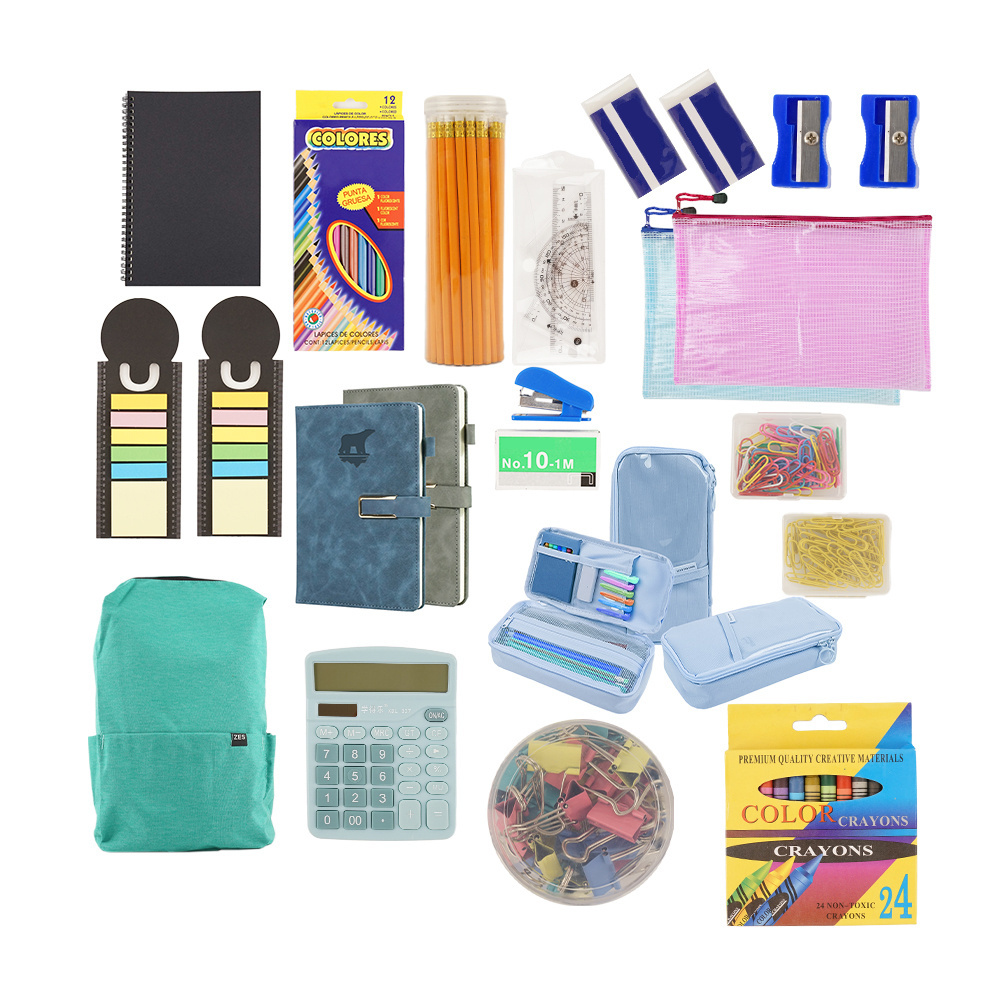 Promotional Kids Gift Set Boys School Student Accessories Pencil Box Stationery Set For Children Gift