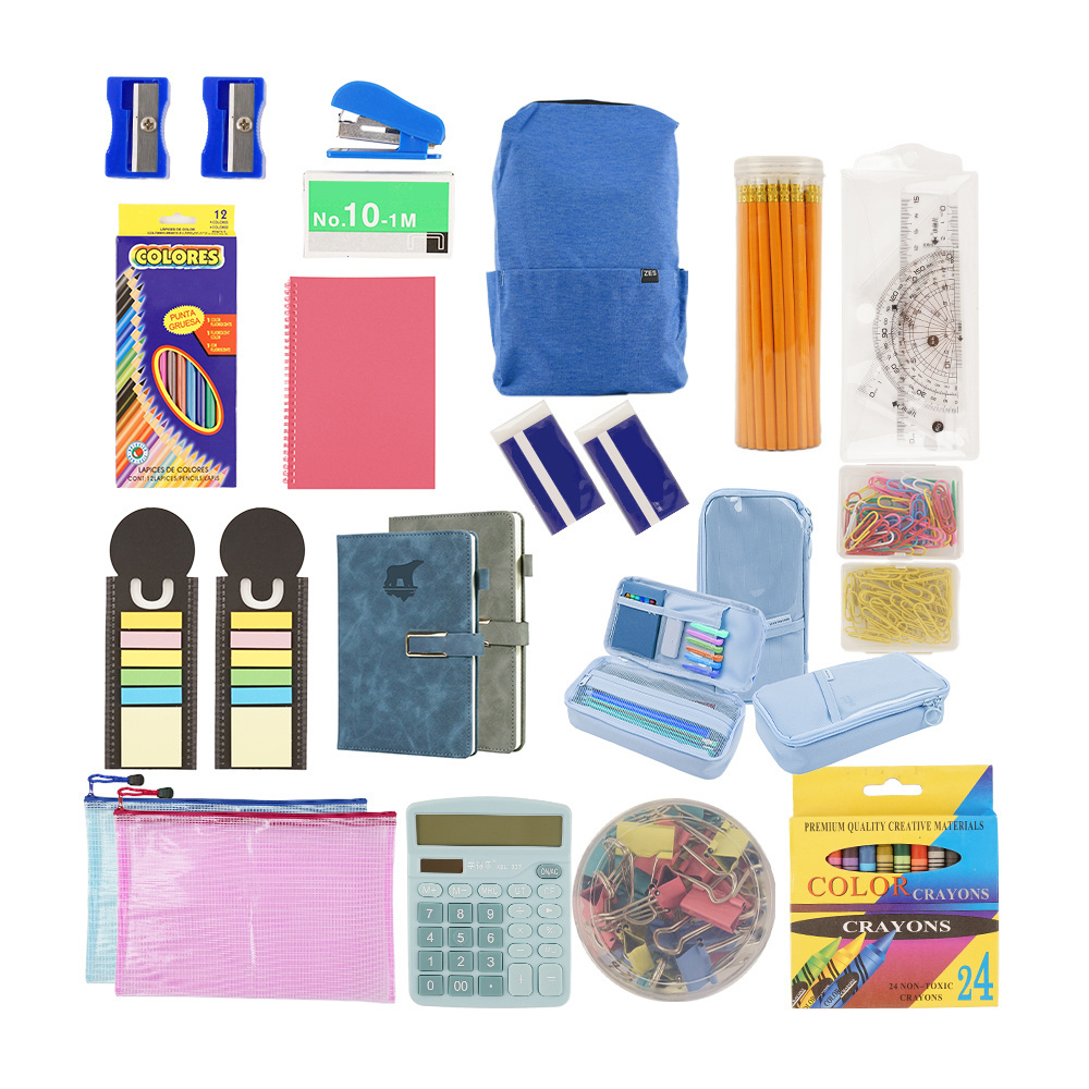 Promotional Kids Gift Set Boys School Student Accessories Pencil Box Stationery Set For Children Gift