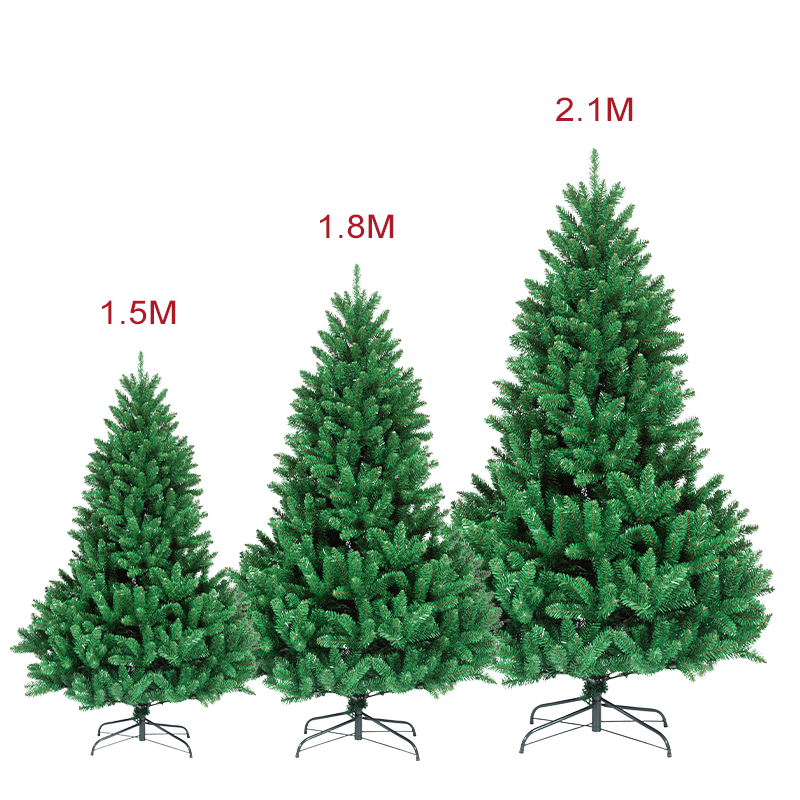 120/150/180/210CM Encryption Artificial Christmas Tree Decorations Pre Lit PVC Christmas Tree Mini Green Xmas Tree