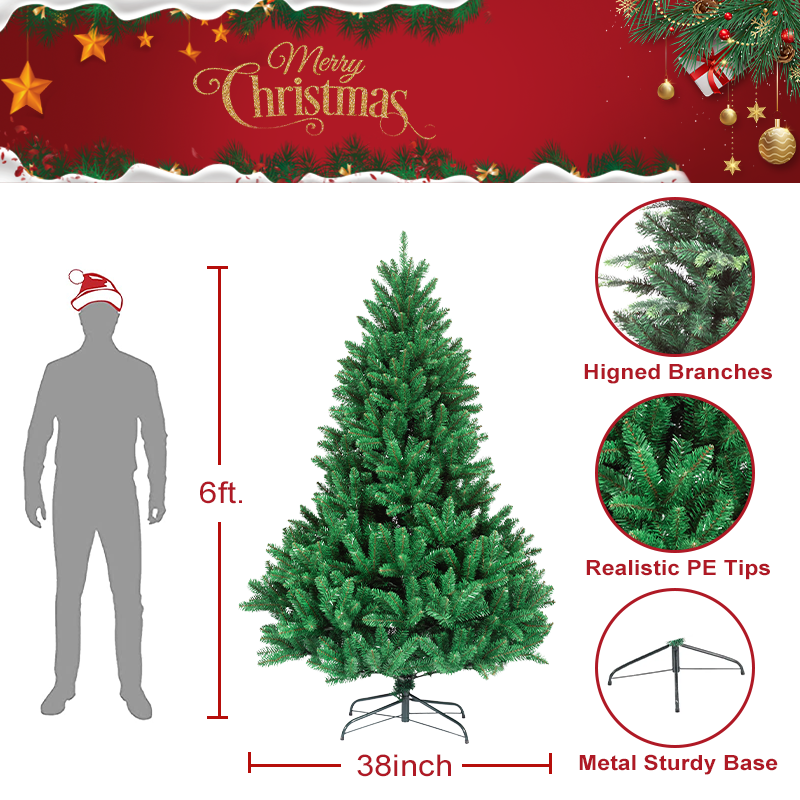 120/150/180/210CM Encryption Artificial Christmas Tree Decorations Pre Lit PVC Christmas Tree Mini Green Xmas Tree