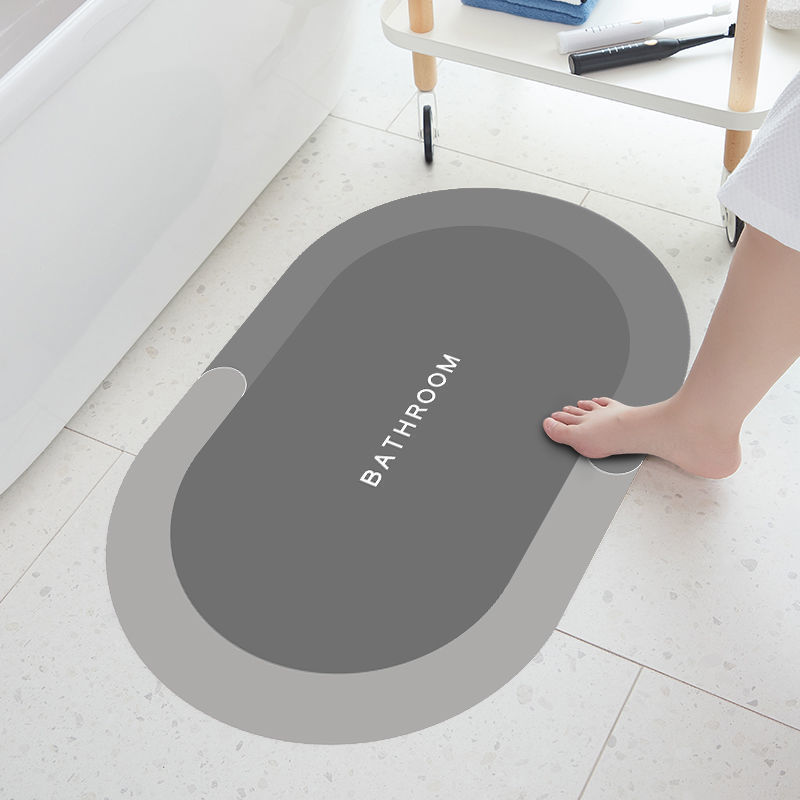 Hot Selling Bathroom Rug Carpet Thin Rubber shower mat Fast Water Drying Super Absorbent Non-Slip Bath Mats for Bathroom