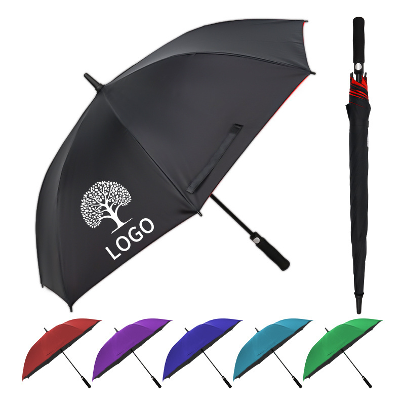 High Quality Advertising Gift Large Golf Umbrella  Wholesale Custom Umbrella Double Layer  Golf Umbrellas With Logo