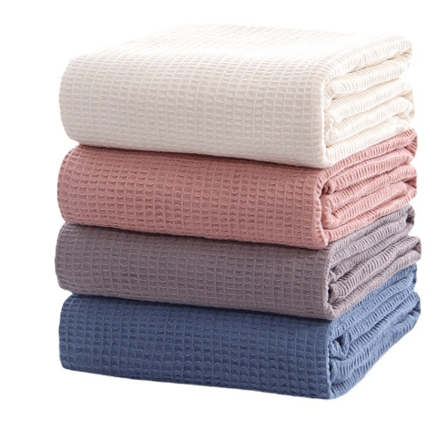 Cheap Wholesale Other   King Size Waffle Blanket Weave 100% Cotton Printed    Baby Waffle Blanket For Summer