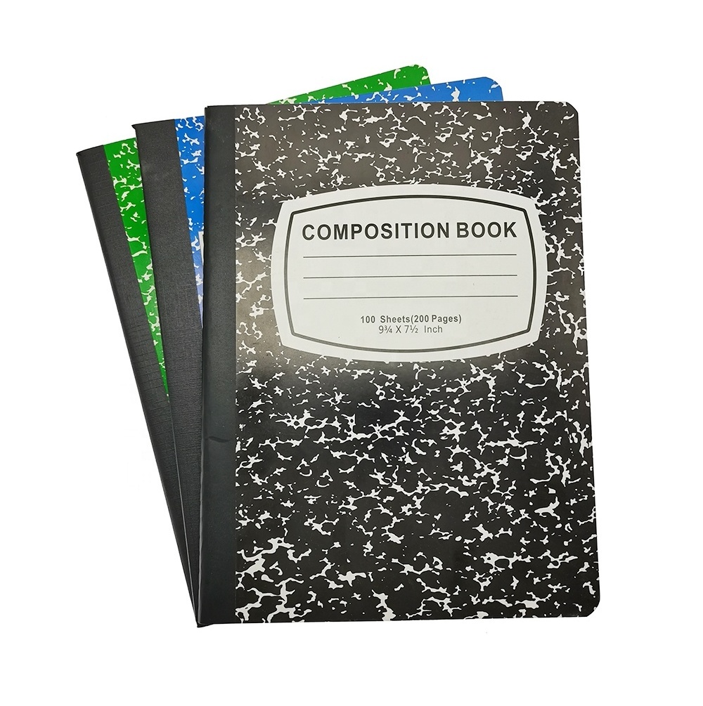 Custom Wide College Ruled Printing Soft Hardcover Paper Book School Exercise Composition Notebook For Kids students