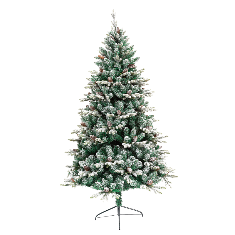 2024 Hot Selling  Wholesale 5Ft 6Ft 7Ft Flagpole   Powered Ceramic Ornament Christmas Trees With Led Lights