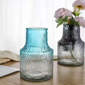 High Quality Vase Clear Painted Table Decoration Modern Tall Glass Flower Vase for Wedding Centerpieces