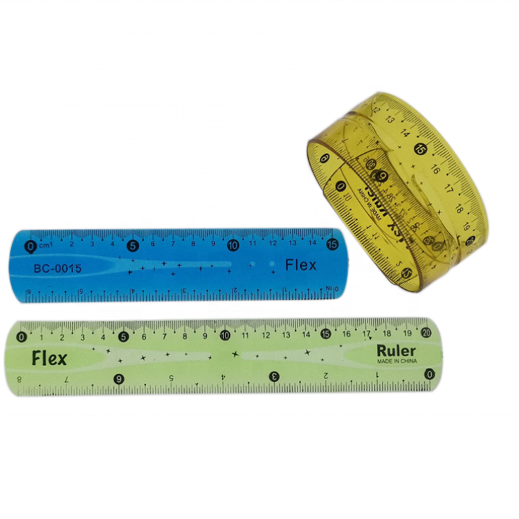 15 cm 20 cm 30 cm 12 inch PVC Flexible Shatterproof Ruler Student Safety Straight Scale Rulers