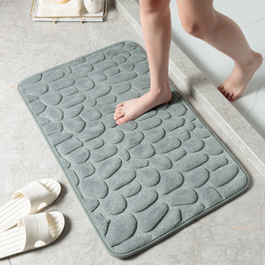 Cheap 3D Pebble Soft Quick Dry Super Water Absorb Non Slip Memory Foam Bath Mat for Bathroom