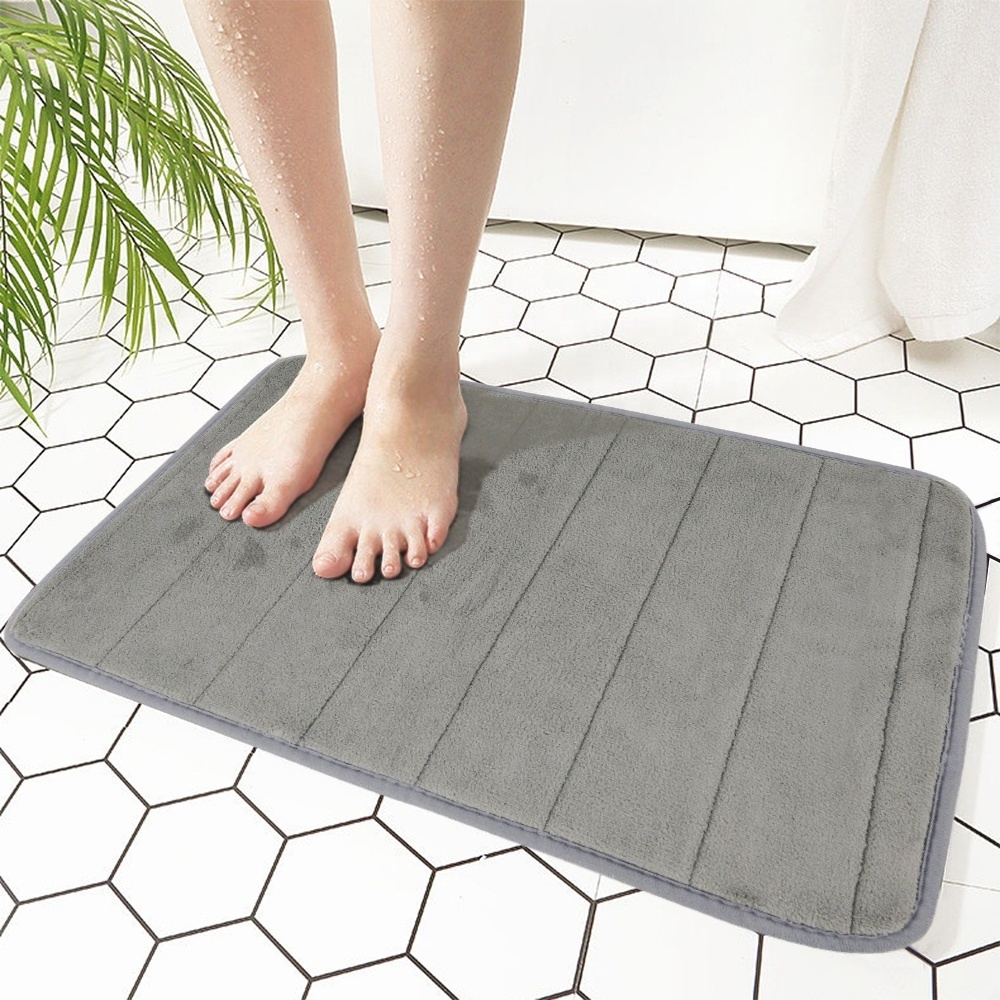 Memory Foam Soft Fast bathroom mat Rug Carpet Water Drying Super shower mat Absorbent Non-Slip Bath Mat with Memory Effect