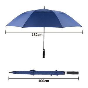 High Quality Automatic Open 27/30/47/62/68 Inch  Double Layer Waterproof Windproof Stick Golf Umbrella with Eva Handle