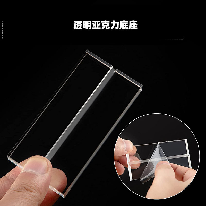 Wholesale Acrylic Block with Slot Customize Size Rectangle Menu Name Card Display Base Sign Holder