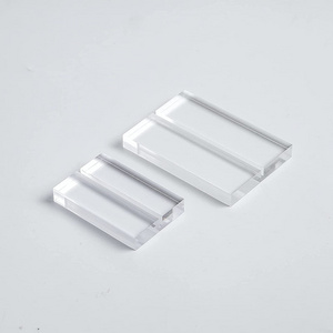 Wholesale Acrylic Block with Slot Customize Size Rectangle Menu Name Card Display Base Sign Holder