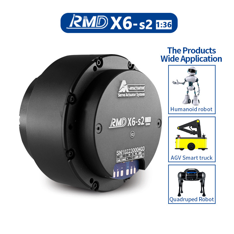 RMD-X6 S2 Gear Ratio 1:36 Actuator  Servo Motor Planetary Reducer Motor for Legged Robot CANV3 RS485 Original Manufacturer