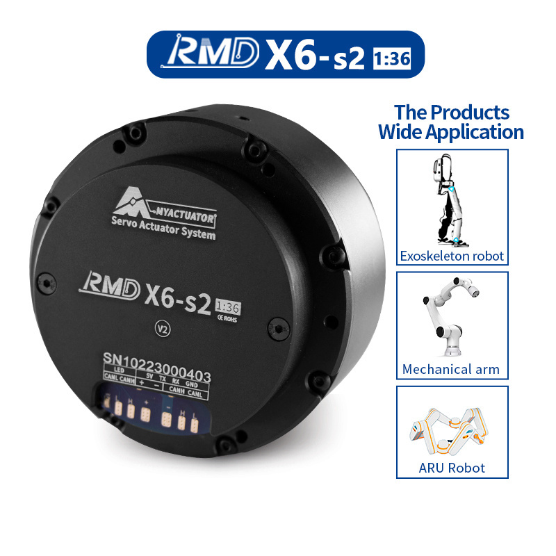 RMD-X6 S2 Gear Ratio 1:36 Actuator  Servo Motor Planetary Reducer Motor for Legged Robot CANV3 RS485 Original Manufacturer