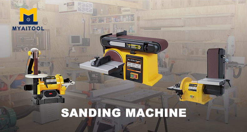 Hot sale electric straight line sander with induction motor wood polishing sander variable Speed belt disc sander machine