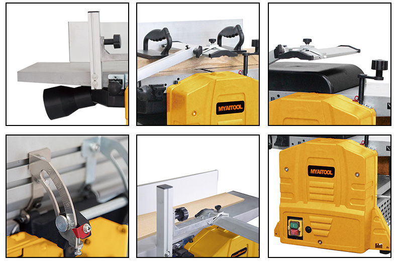 1500W 2HP powerful motor diy wood working planer thicknesser woodworking machine combine bench top jointer and planer from China